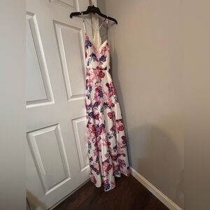 Floral Maxi Prom Dress